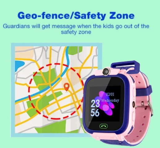 Умные часы Q12 для детей с функцией звонков 2G и GPS-монитором, Q12 smart watch детские Pink 453454321 фото