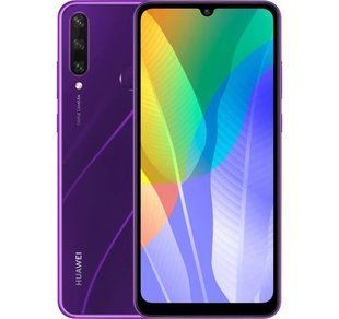 Смартфон Huawei Y6P 3/64GB Phantom Purple, 2 SIM 6.3" IPS NFC 5000 mAh б/в 4819770551 фото
