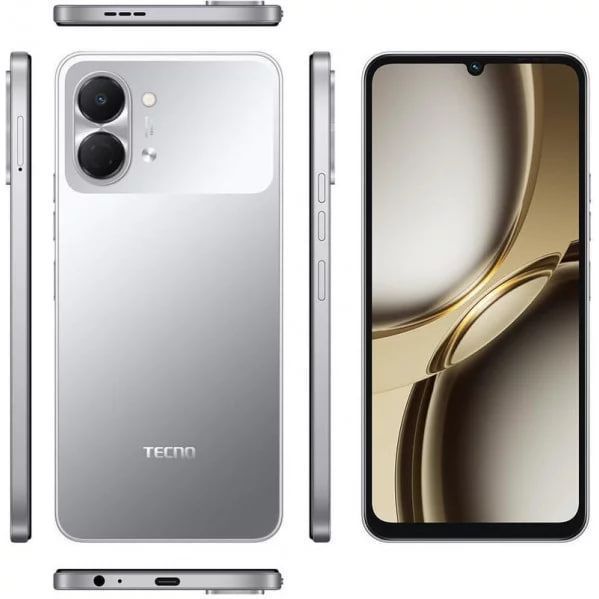 Смартфон Tecno Spark Go 3 4/128GB Titanium Grey 2 SIM 120 Гц 5000 mAh 107233523 фото