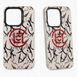 Чехол CASE.PRO с серебристым зеркальным покрытием и принтом для iPhone