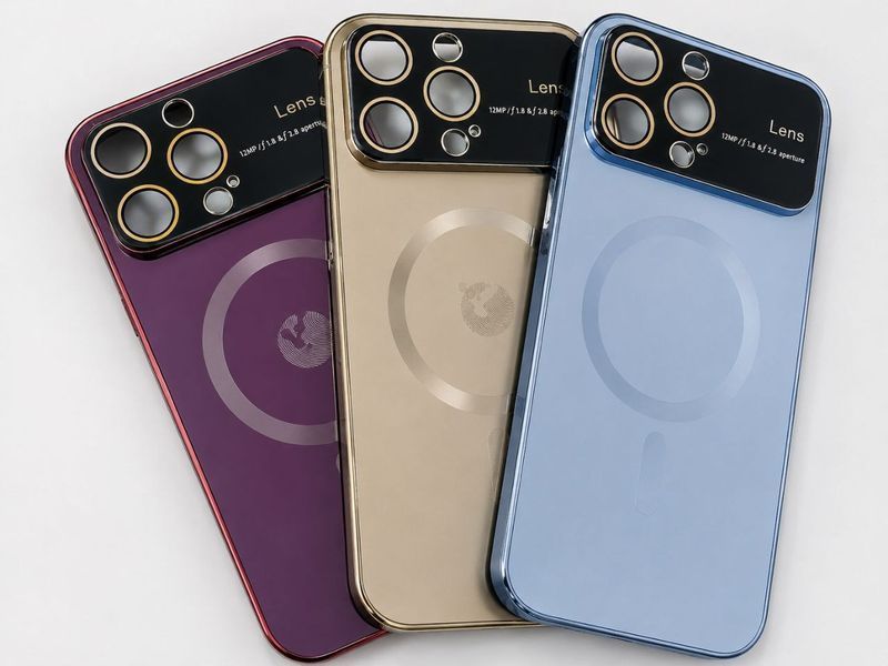 Чохол Full Lens для iPhone 14 Pro Max із захистом камери та MagSafe бордовий 65467898905 фото