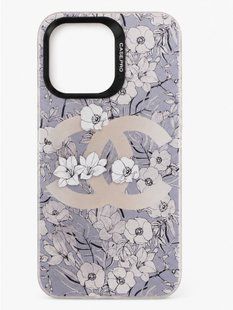 Чехол CASE.PRO с серебристым зеркальным покрытием и цветочным принтом для iPhone 09856734 фото