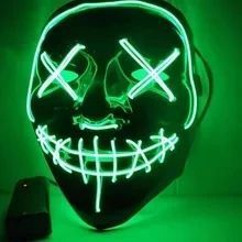Маска светодиодная LED неоновая на Хелоуин Halloween 1931097649 фото