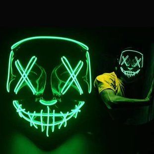 Маска світлодіодна LED неонова на Хеловін Halloween 1931097649 фото