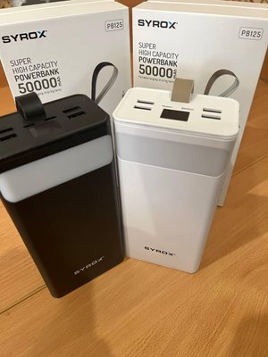 Повербанк Syrox на 50000 mAh зі швидким заряджанням повербанк для смартфона планшета Чорний Білий 1767918360 фото